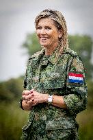 Queen Maxima Visits Regiment Engineer Troops - Netherlands