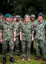 Queen Maxima Visits Regiment Engineer Troops - Netherlands