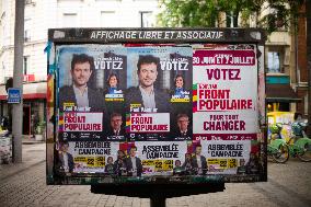 Posters And Leafleting For The Legislative Elections - Paris
