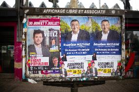 Posters And Leafleting For The Legislative Elections - Paris