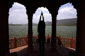 Yoga Instructor Performs Ahead Of International Yoga Day - India