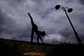 Yoga Instructor Performs Ahead Of International Yoga Day - India