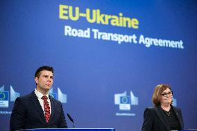 Signature Of The Renewal Of The Road Agreement Between Eu And Ukraine - Brussels