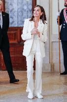 King Felipe And Queen Letizia At Exhibition - Madrid