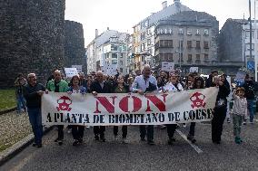 Demonstration Against Biomethane Plant In Lugo