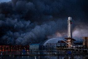 A Warehouse And Dock Fire In Richmond