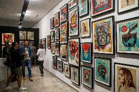 Opening Of The Shepard Fairey Aka Obey Exhibition - Paris