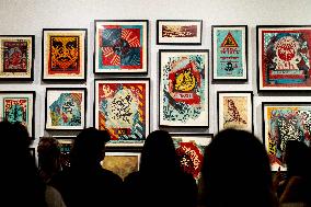 Opening Of The Shepard Fairey Aka Obey Exhibition - Paris