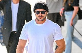 Zac Efron At Jimmy Kimmel - LA