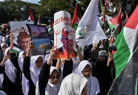 Pro-Palestinian Rally In Malang Indonesia