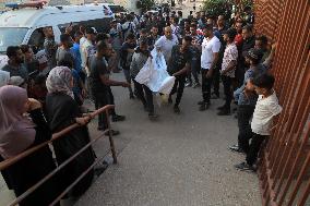 MIDEAST-GAZA-KHAN YOUNIS-ISRAEL-ATTACKS-MOURNING