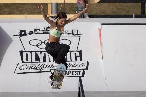 (SP)HUNGARY-BUDAPEST-OLYMPIC QUALIFIER SERIES BUDAPEST-SKATEBOARDING-WOMEN'S STREET-PRELIMS