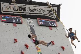 (SP)HUNGARY-BUDAPEST-OLYMPIC QUALIFIER SERIES-SPORT CLIMBING-MEN'S SPEED-QUALIFICATION