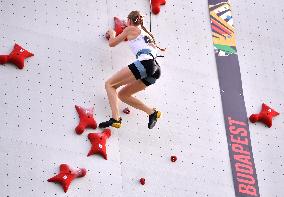 (SP)HUNGARY-BUDAPEST-OLYMPIC QUALIFIER SERIES-SPORT CLIMBING-WOMEN'S SPEED-QUALIFICATION