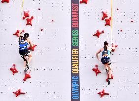 (SP)HUNGARY-BUDAPEST-OLYMPIC QUALIFIER SERIES-SPORT CLIMBING-WOMEN'S SPEED-QUALIFICATION