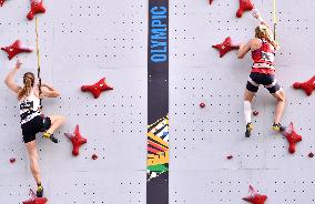(SP)HUNGARY-BUDAPEST-OLYMPIC QUALIFIER SERIES-SPORT CLIMBING-WOMEN'S SPEED-QUALIFICATION