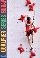 (SP)HUNGARY-BUDAPEST-OLYMPIC QUALIFIER SERIES-SPORT CLIMBING-WOMEN'S SPEED-QUALIFICATION