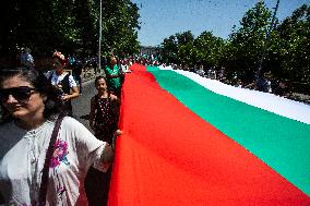 March Of The Traditional Bulgarian Family In Sofia.