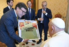 Pope Francis - Comity of the Grand Depart of Tour de France 2024 - Vatican