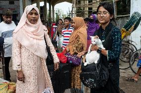 Holidaymakers Returning To Dhaka After Eid Vacation