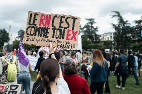 Over 4,500 People Demonstrate Against The Extreme Right In Nantes On Saturday June 22