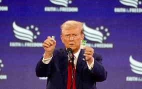 Donald Trump Holds Up Tic Tac Candy To Show Effects Of Inflation