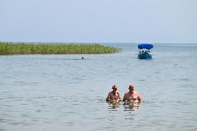 NORTH MACEDONIA-OHRID LAKE-DAILY LIFE-HOT WEATHER