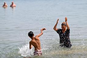 NORTH MACEDONIA-OHRID LAKE-DAILY LIFE-HOT WEATHER