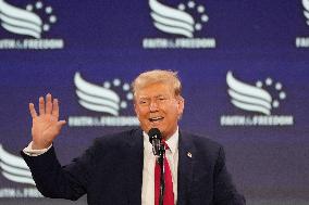Donald Trump Addresses The Faith And Freedom Road To The Majority Conference