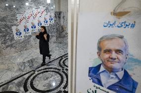 Iran-Masoud Pezeshkian Election Headquarters