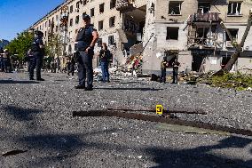 Russian Bomb Attack On Kharkiv