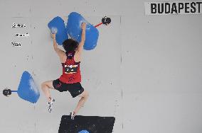 (SP)HUNGARY-BUDAPEST-OLYMPIC QUALIFIER SERIES BUDAPEST-SPORT CLIMBING-WOMEN'S BOULDER & LEAD FINAL-BOULDER