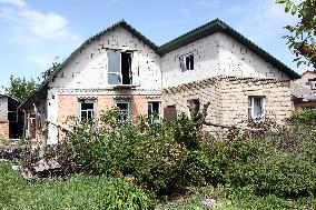 Aftermath of Russian missile attack in Vasylkiv