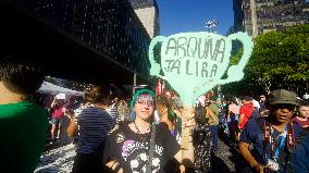 Abort Protest In Sao Paulo, Brazil