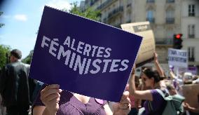 Feminists March Against Far Right - Paris