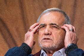 Reformist Presidential Candidate Pezeshkian Campaigns - Tehran
