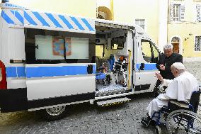 Pope Francis Blesses An Ambulance - Vatican