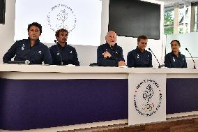 French surf team press conference in Paris FA