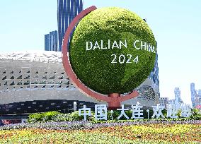 Summer Davos Preparations In Dalian - China