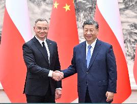 CHINA-BEIJING-XI JINPING-POLISH PRESIDENT-TALKS (CN)