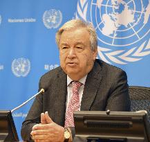 U.N. chief meets press over online misinformation
