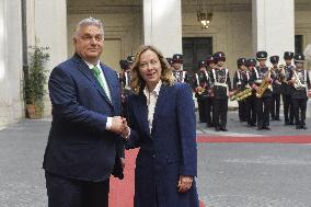 Meloni And Orban Meet - Rome