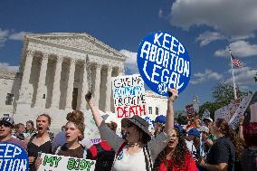 Reproductive Rights Advocates Protest At The US Supreme Court, Washington DC