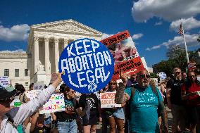 Reproductive Rights Advocates Protest At The US Supreme Court, Washington DC