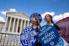 Reproductive Rights Advocates Protest At The US Supreme Court, Washington DC