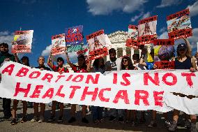 Reproductive Rights Advocates Protest At The US Supreme Court, Washington DC