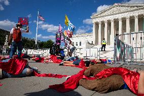 Reproductive Rights Advocates Protest At The US Supreme Court, Washington DC