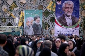 Iran-Elections-Supporters Of Saeed Jalili