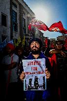 Demonstration For Satnam Singh, Agricultural Worker Who Died At Work