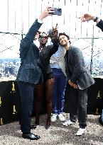 A Quiet Place Day One Cast At Empire State Building - NYC